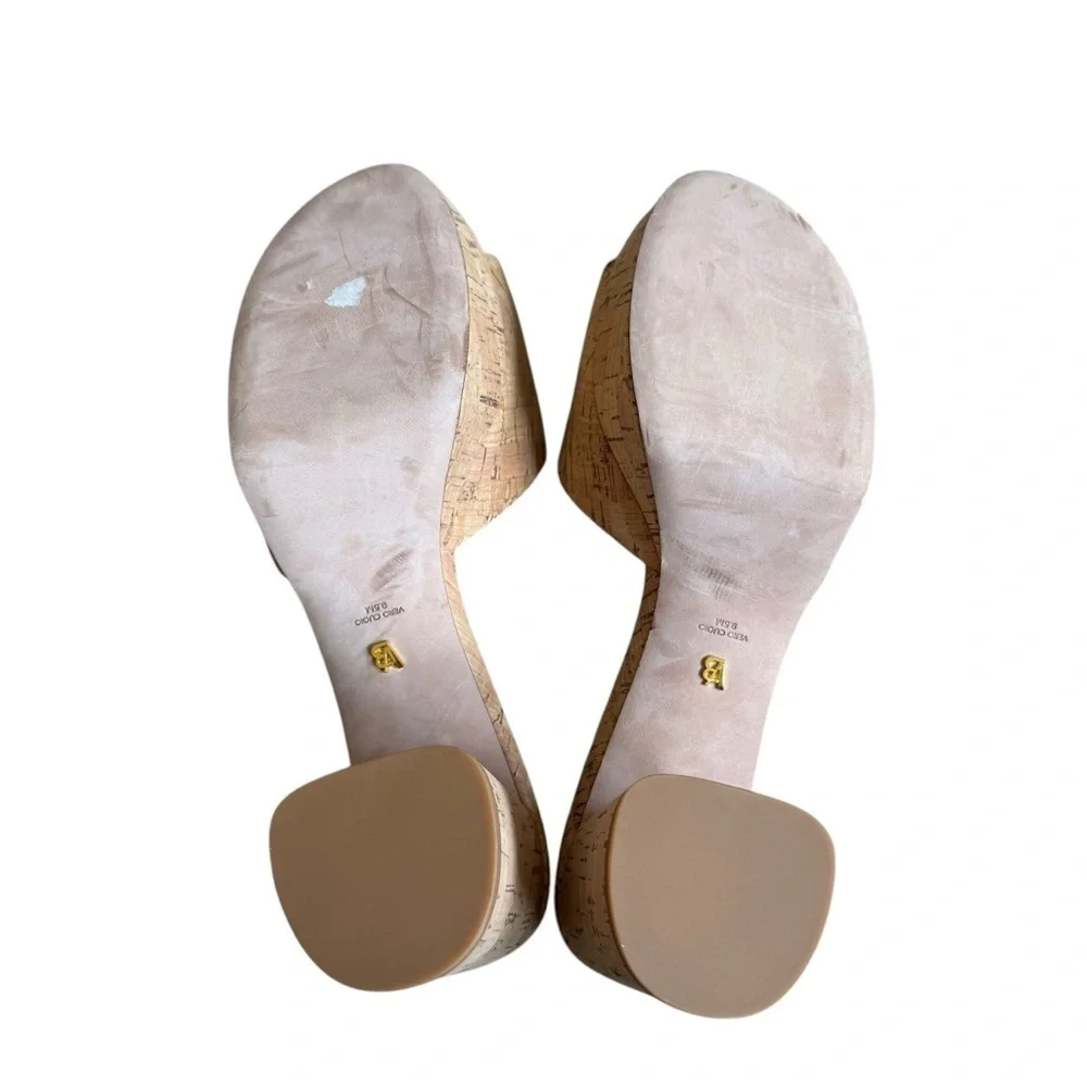 Veronica Beard - Dali Platform Cork Block Heel Sandals Sz 9.5